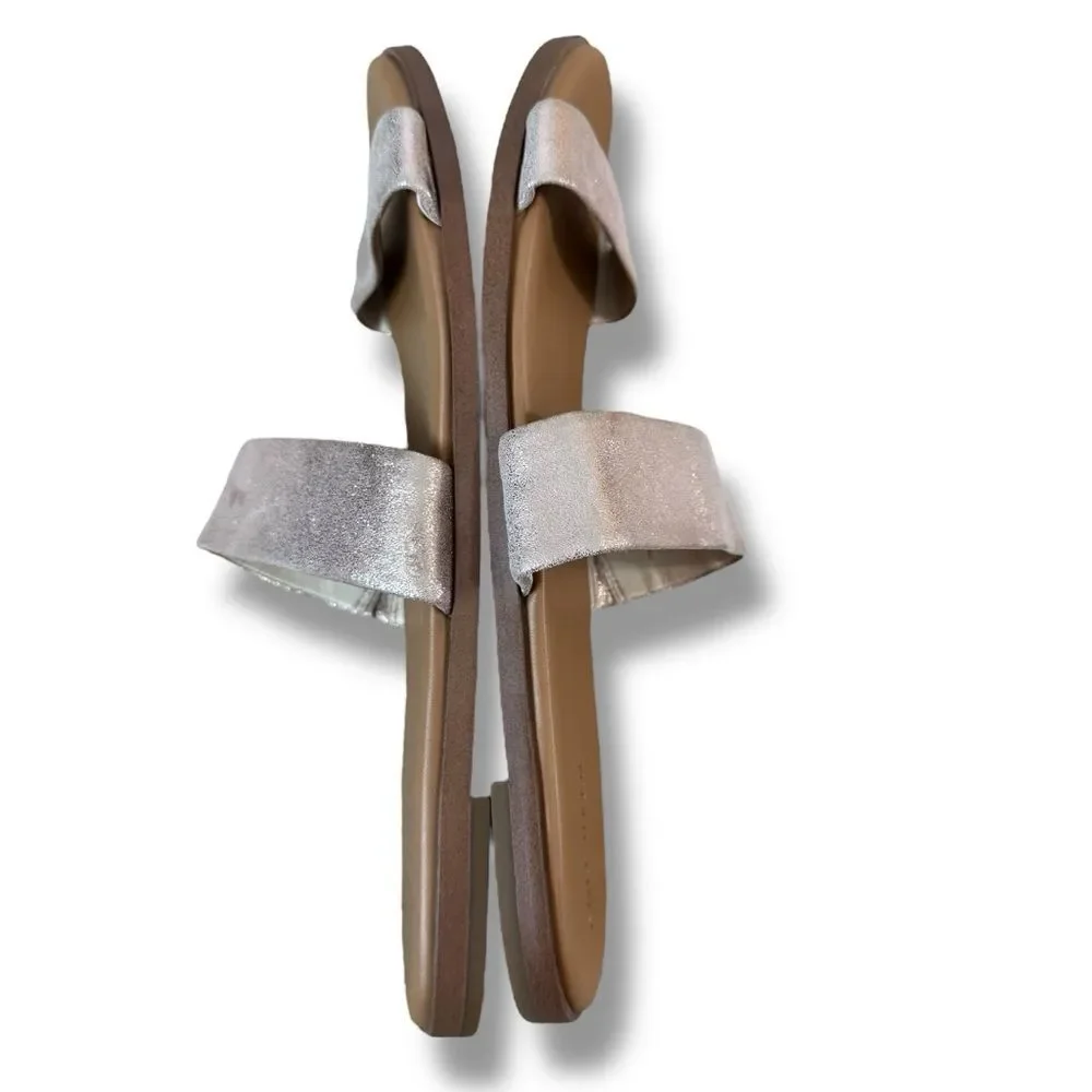 Cole Haan Womens Pink Rose Gold Double Strap Leather Slide Sandals Size 11 - Picture 8 of 10